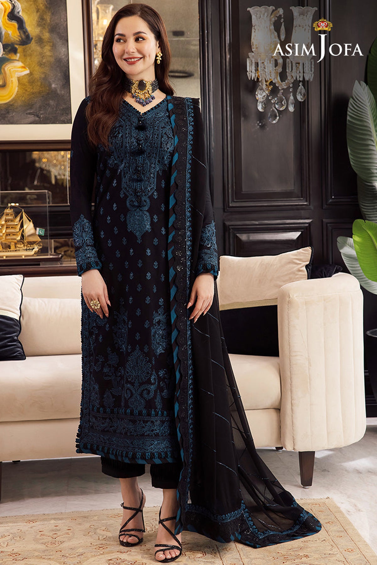 Asim jofa black dress best sale