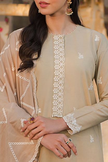 CROSS STITCH- 3PC LAWN EMBROIDERED SHIRT WITH ORGANZA EMBROIDERED DUPATTA AND TROUSER-BIC-2819