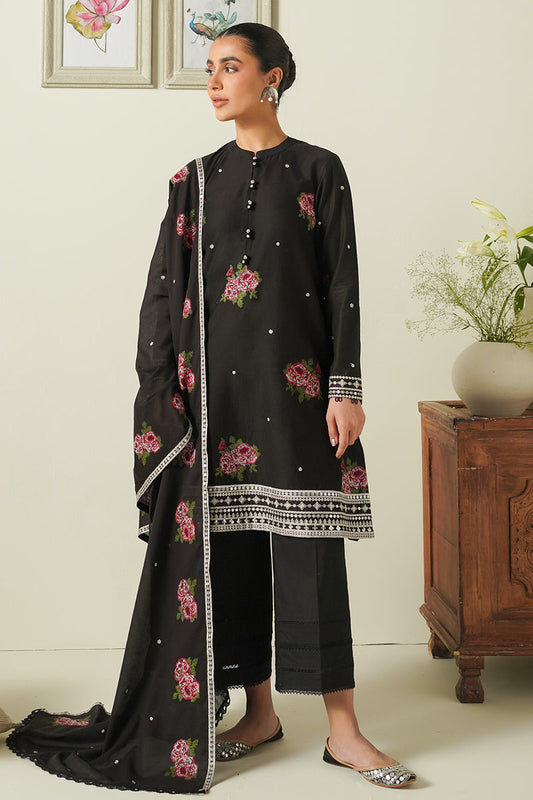 CROSS STITCH - 3PC LAWN EMBROIDERED SHIRT WITH CHIFFON EMBROIDERED DUPATTA AND TROUSER-BIC-2877