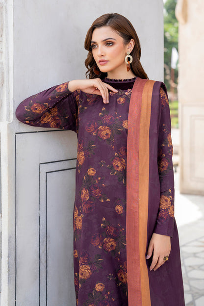 BAROUQE- 3PC KARANDI PRINTED SHIRT WITH KARANDI PRINTED DUAPTTA AND TROUSER -1052