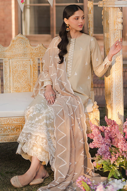 CROSS STITCH- 3PC LAWN EMBROIDERED SHIRT WITH ORGANZA EMBROIDERED DUPATTA AND TROUSER-BIC-2819