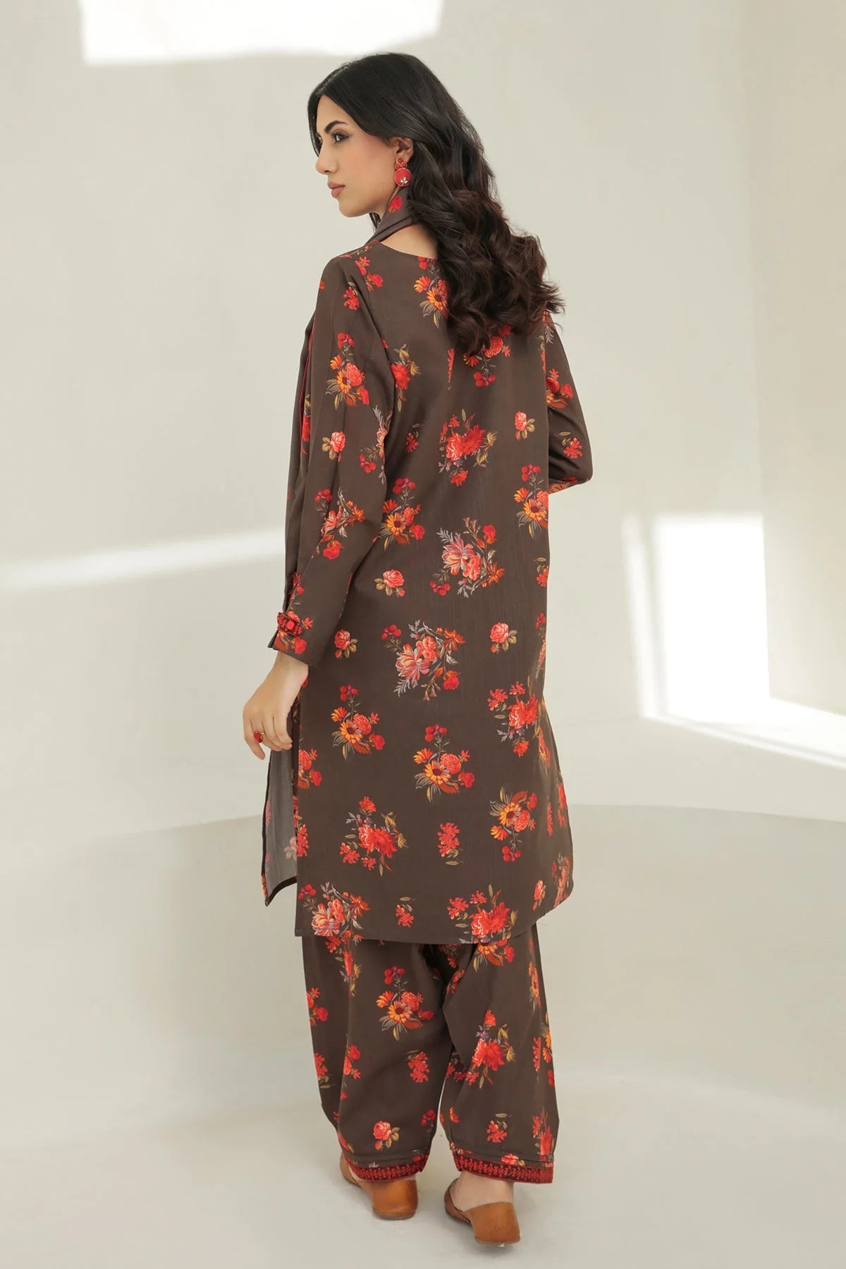 BAROQUE - 3PC KARANDI PRINTED SHIRT WITH KARANDI PRINTED DUAPTTA AND TROUSER -BIC-1019