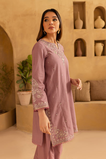 BATIK-2PC SEQUIN LAWN EMBROIDERED SHIRT WITH SEQUIN LAWN EMBROIDERED TROUSER-BIC-3470