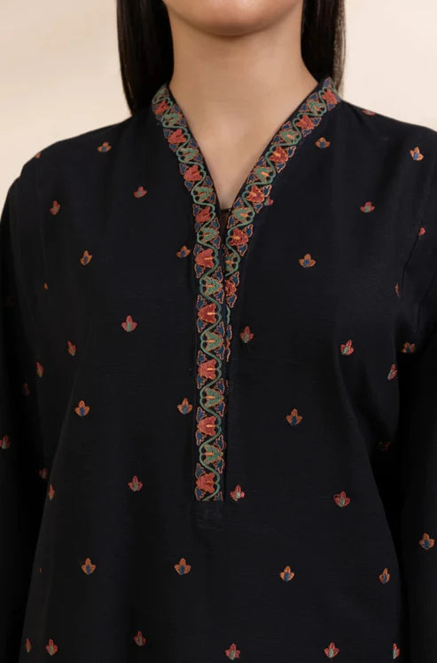 SAPPHIRE- 3PC DHANAK EMBROIDERED SHIRT WITH WOOL PRINT SHAWL & TROUSER-BIC-3392