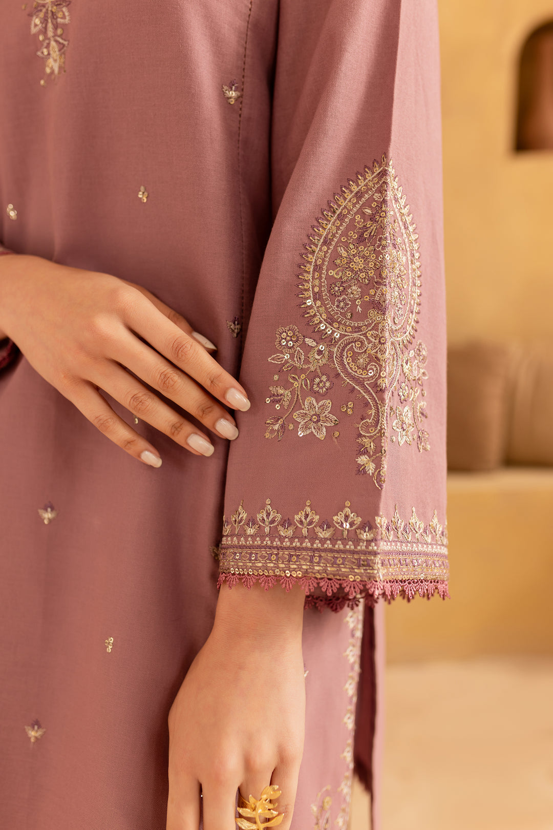 BATIK-2PC SEQUIN LAWN EMBROIDERED SHIRT WITH SEQUIN LAWN EMBROIDERED TROUSER-BIC-3470