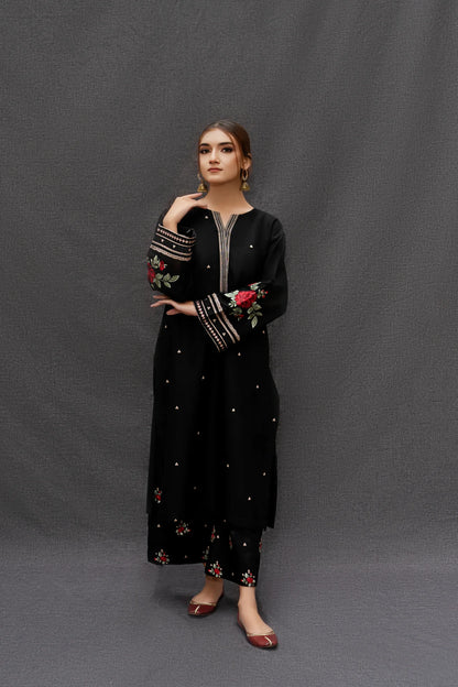 URGE - 3PC LAWN EMBROIDERED SHIRT WITH COTTON PRINT DUPATTA AND TROUSER-BIC-2691
