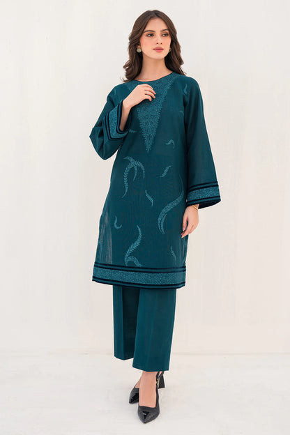 JAZMIN 2PC -DHANAK HEAVY EMBROIDERED WITH HEAVY EMBROIDERED SLEEVES -BIC-3121