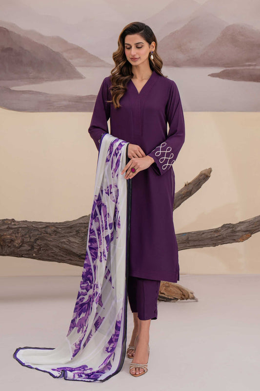 NATASHA KAMAL - 3PC LAWN SHIRT WITH SOFT SILK PRINTED DUPATTA AND TROUSER-BIC-N.K-2821