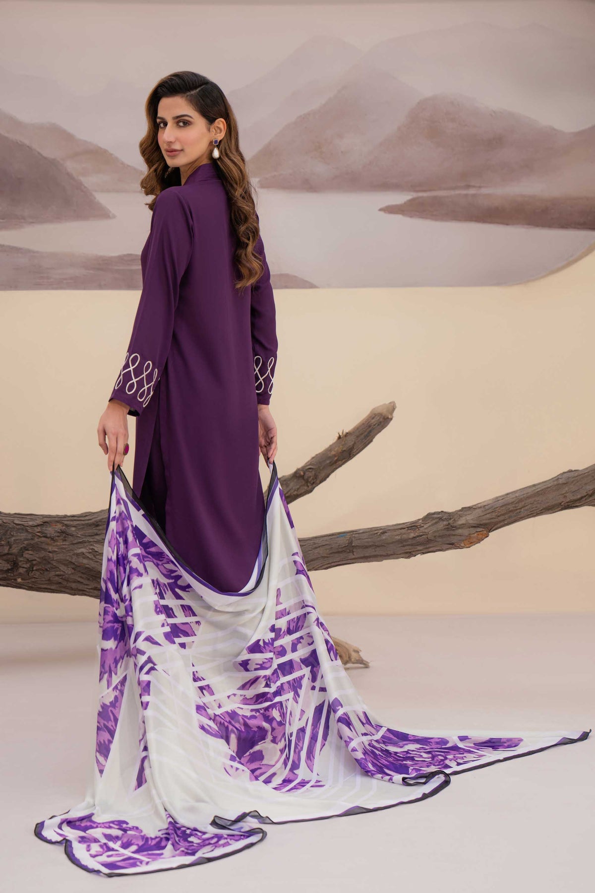 NATASHA KAMAL - 3PC LAWN SHIRT WITH SOFT SILK PRINTED DUPATTA AND TROUSER-BIC-N.K-2821