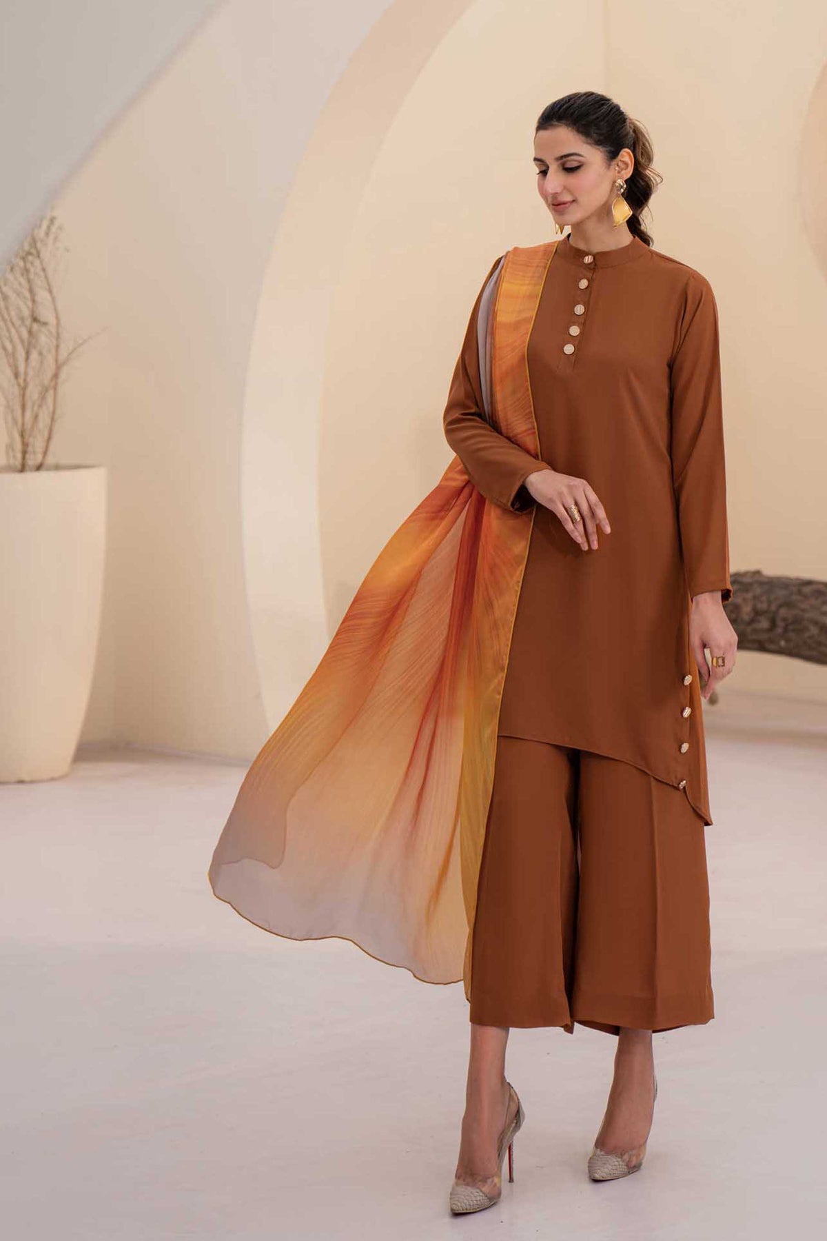 NATASHA KAMAL - 3PC LAWN SHIRT WITH SOFT SILK PRINTED DUPATTA AND TROUSER-BIC-N.K-2823