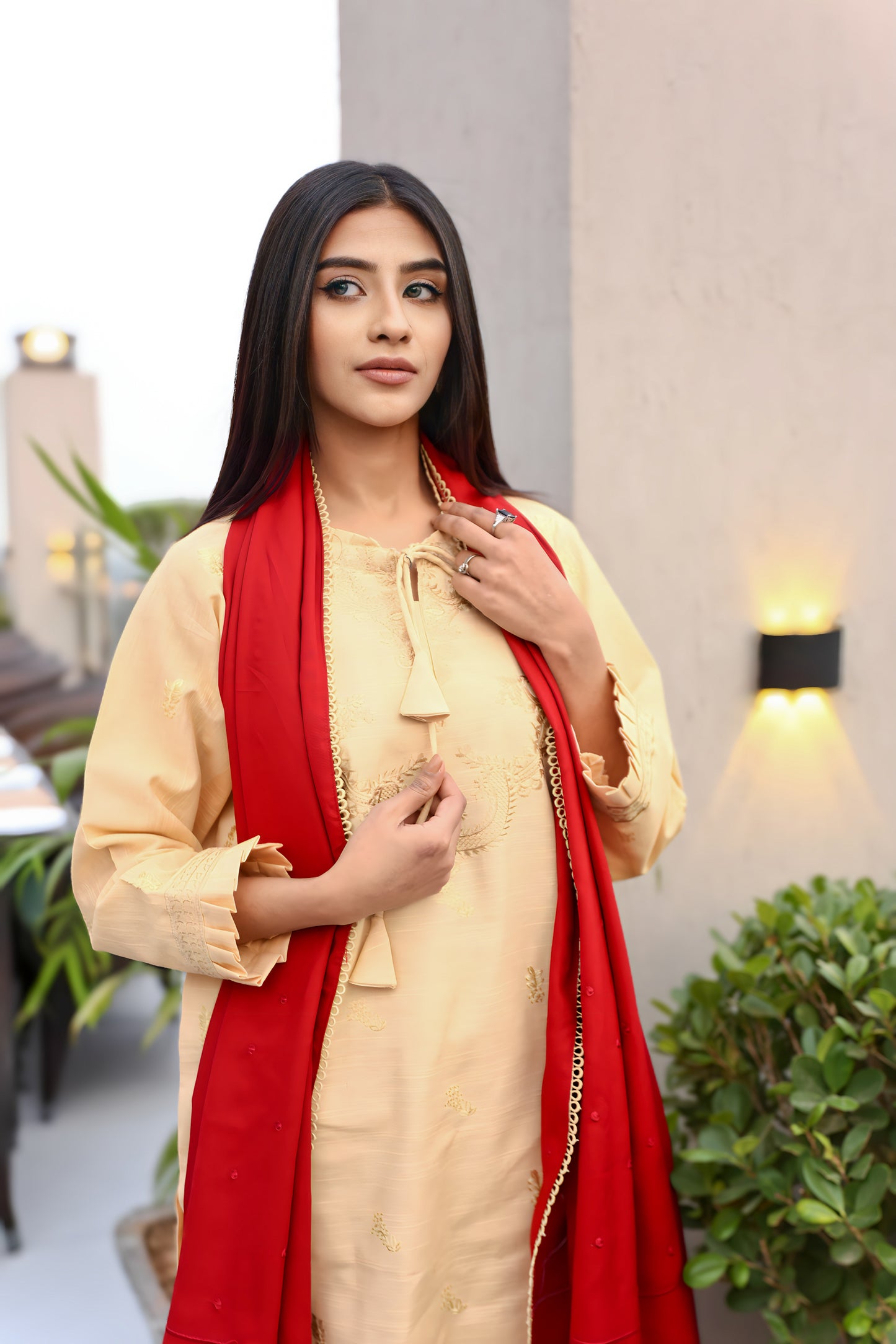 BRANDSINN-3PC KHADAR CUTWORK EMBROIDERED SHIRT WITH I DHANAK EMBROIDERED  WOOL SHAWL-BIC-1512