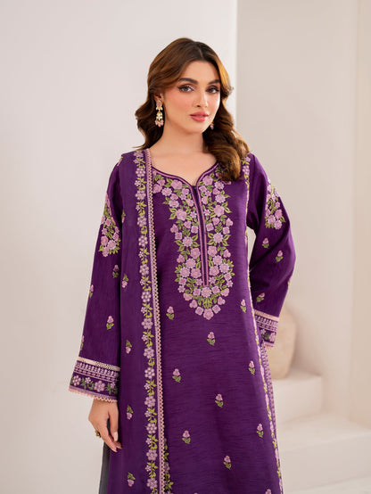 GARNET-3PC LAWN EMBROIDERED SHIRT WITH CHIFFON EMBROIDERED DUPATTA AND TROUSER-BIC-3613