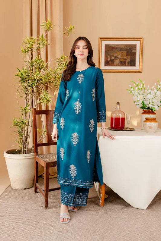 BATIK-2PC DHANAK EMBROIDRED SHIRT WITH AND EMBROIDRED TROUSER-BIC-3283