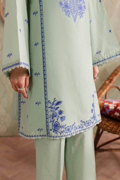 JAMIZ-2PC DHANAK EMBROIDRED SHIRT WITH AND TROUSER-BIC-3282