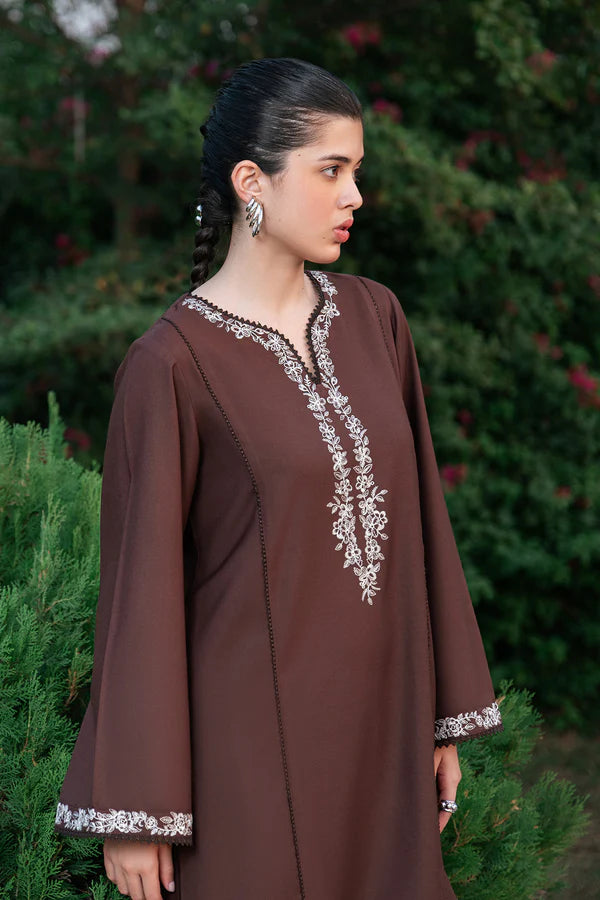 ZIVA-2PC DHANAK EMBROIDERED SHIRT WITH DHANAK EMBROIDERED TROUSER-BIC-3416