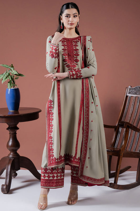 ASIM JOFA-3PC LAWN EMBROIDERED SHIRT WITH LAWN EMBROIDERED DUPATTA AND LAWN TROUSER-BIC-3563