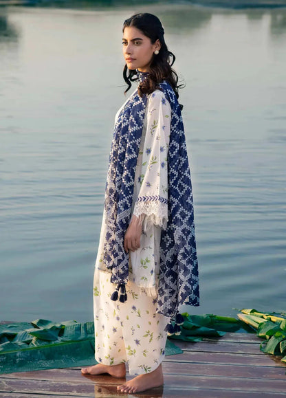 Cross Stitch-3pc Kranadi Print Shirt With Karandi Print Shawl And Trouser-BIC-